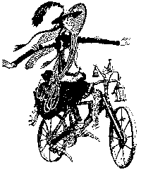 Wankelende fietsster